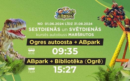 Bus service from Ogre to ABpark in the 2024 season